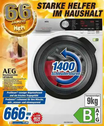 HEM Expert Aeg Waschmaschine L8fs86499 Angebot