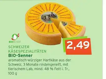 Naturgut Biosuisse Schweizer Käsespezialitäten Bio-senner Angebot