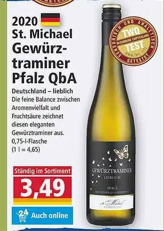 Norma 2020 St. Michael Gewürztraminer Pflalz QbA Angebot