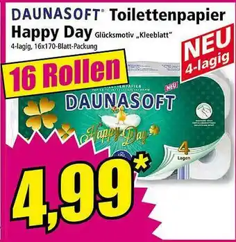 Norma Daunasoft Toilettenpapier Happy Day Angebot