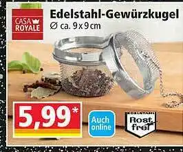 Norma Casa Royale Edelstahl-gewürzkugel Angebot