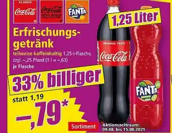 Norma Erfrischungsgetränk Coca-cola, Coca-cola Zero Sugar Oder Fanta Angebot