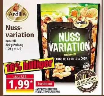 Norma Ardilla Nussvariation Angebot