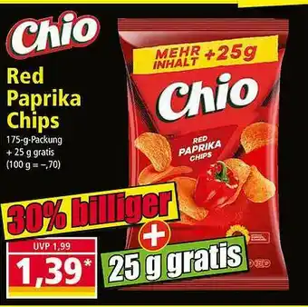 Norma Chio Red Paprika Chips Angebot