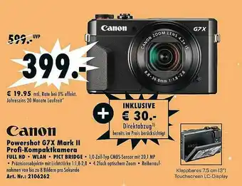 Saturn Canon Powershot G7x Mark II Profi-kompaktkamera Angebot