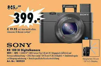 Saturn Sony Rx 100 III Digitalkamera Angebot