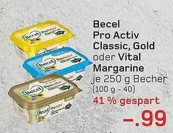 akzenta Becel Pro Activ Classic, Gold Oder Vital Margarine Angebot