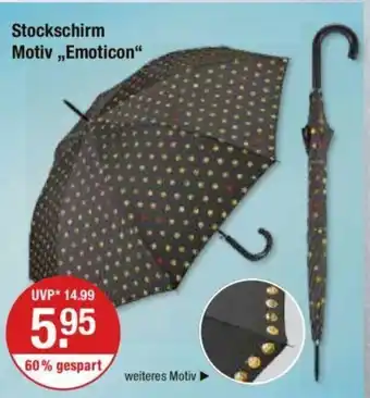 V Markt Stockschirm Motiv ,,Emoticon" Angebot