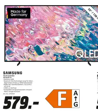 MediaMarkt Samsung GQ 55 Q 60 Bau 4K Qled TV Angebot