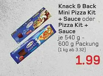 akzenta Knack & Back Mini Pizza Kit + Sauce Oder Pizza Kit + Sauce Angebot