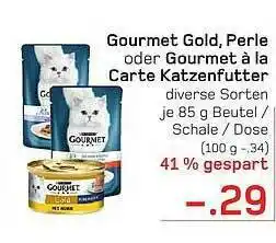 akzenta Gourmet Gold, Perla Oder Gourmet A La Carter Katzenfutter Angebot