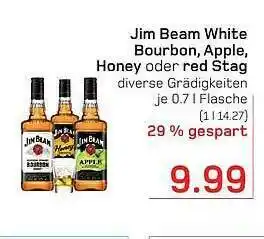 akzenta Jim Beam White Bourbon, Apple, Honey Oder Red Stag Angebot