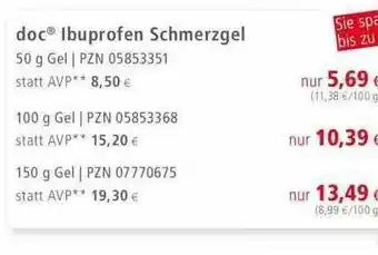 Apotal Doc Lbuprofen Schmerzgel Angebot