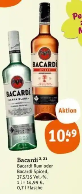 tegut Bacardi 0,7 L Flasche Angebot