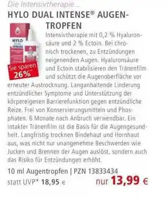 Apotal Hylo Dual Intense Augen Tropfen Angebot