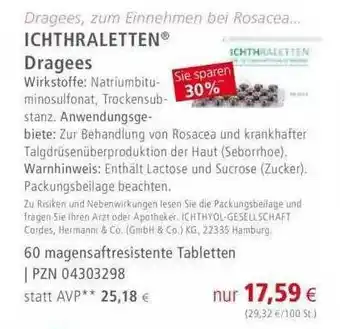 Apotal Ichthraletten Dragees Angebot