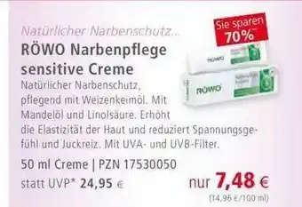 Apotal Röwo Narbenpflege Sensitive Creme Angebot