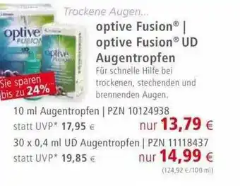 Apotal Optive Fusion Optive Fusion Ud Augentropfen Angebot