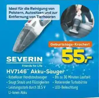 Euronics XXL Severin Hv7146 Akku-sauger Angebot