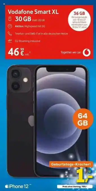 Euronics XXL Vodafone Smart XL Mit Iphone 12 Angebot