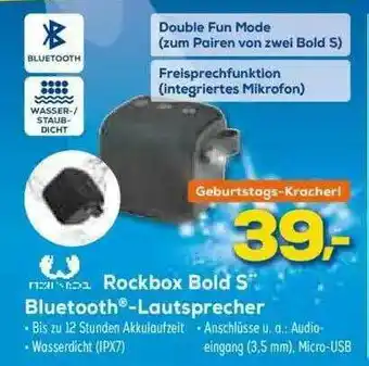 Euronics XXL Rockbox Bold S Bluetooth Lautsprecher Angebot