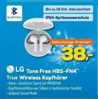 Euronics XXL Lg Tone Free Hbs-fn4 True Wireless Kopfhörer Angebot