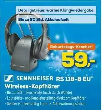 Euronics XXL Sennheiser Rs 118-8 Eu Wireless Kopfhörer Angebot