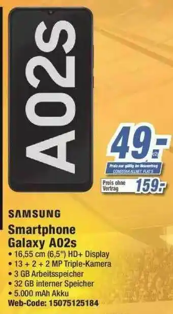 Expert Samsung Smartphone Galaxy A02s Angebot