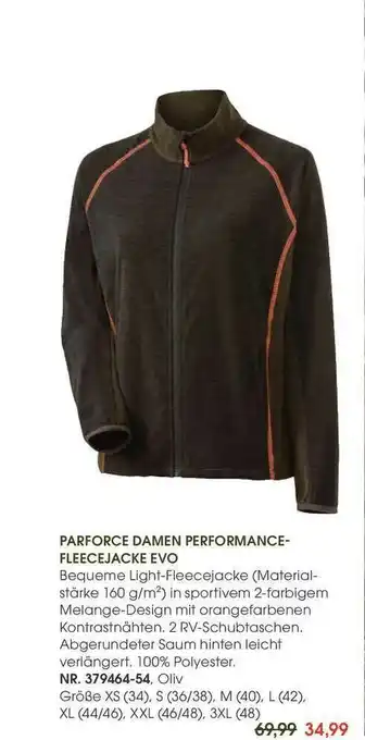 Frankonia Parforce Damen Performance Fleecejacke Evo Angebot