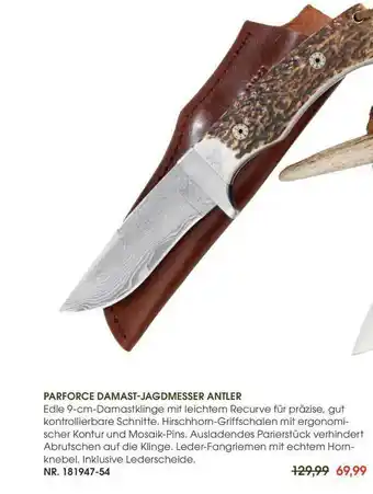 Frankonia Parforce Damast Jagdmesser Antler Angebot