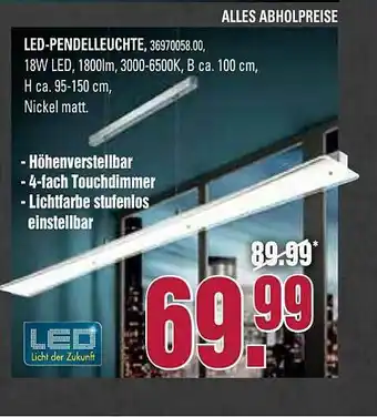 Franz Knuffmann Led-pendelleuchte Angebot