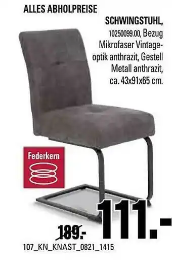 Franz Knuffmann Schwingstuhl Angebot