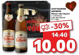 Kaufland Stuttgarter Hofbräu Pilsner Oder Export Angebot