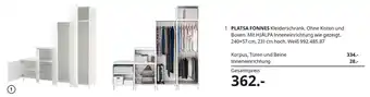 IKEA Platsa Fonnes Kleiderschrank Angebot