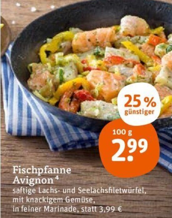 Fischpfanne Avignon 100 g Angebot bei tegut Fischpfanne Avignon 100 g Angebot bei tegut