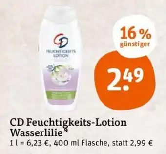 tegut CD Feuchtigkeits-Lotion Wasserlilie 400 ml Flasche Angebot