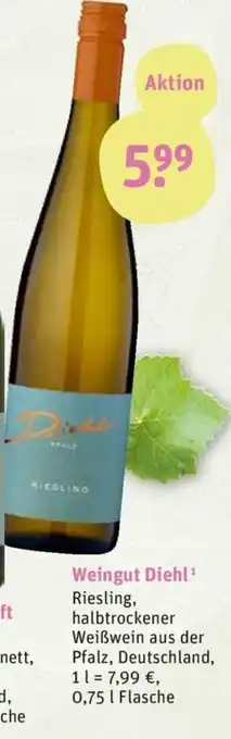 tegut Weingut Diehl 0,75 l Flasche Angebot