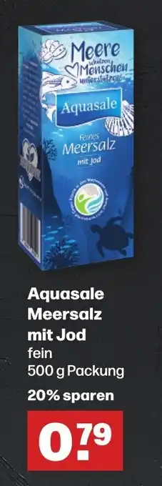 Handelshof Aquasale Meersalz mit Jod fein 500 g Packung Angebot