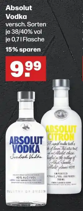 Handelshof Absolut Vodka je 0,7 l Flasche Angebot