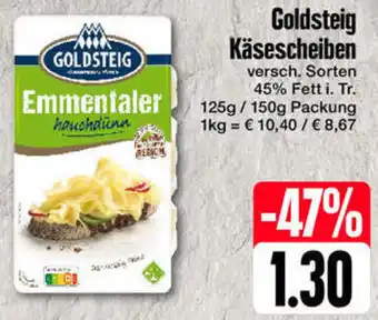 Edeka Goldsteig Käsescheiben 125/150 g Packung Angebot