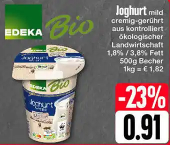 Edeka Edeka Bio Joghurt mild 500 g Becher Angebot