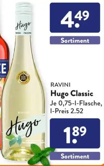 Aldi Süd Ravini Hugo Classic 0,75 L Flasche Angebot