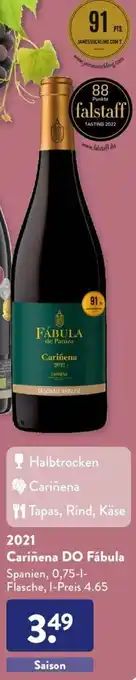 Aldi Süd 2021 Cariñena DO Fábula 0,75 L Flasche Angebot