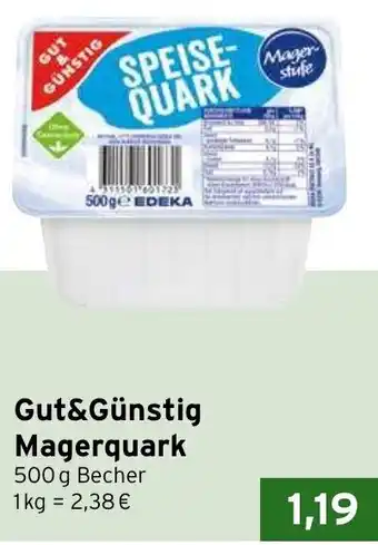 CAP Markt Gut & Günstig Magerquark 500 g Becher Angebot