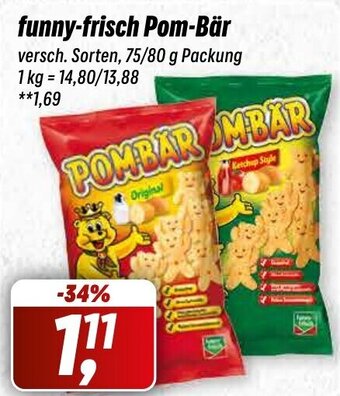 Simmel Funny Frisch Pom Bär 75/80 g Packung Angebot