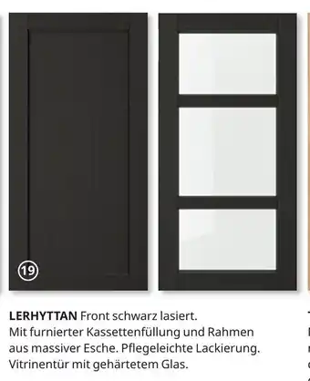 IKEA Lerhyttan Front schwarz lasiert Angebot