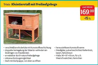 Das Futterhaus Trixie kleintierstall mit freilaufgehege Angebot