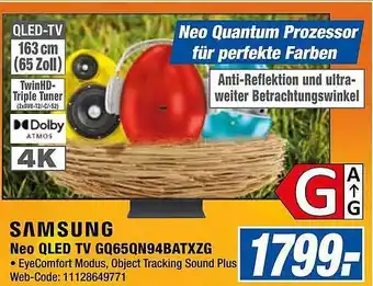 Expert Samsung neo qled tv gq65qn94batxzg Angebot