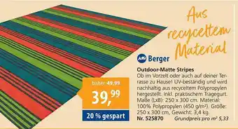 Fritz Berger Berger outdoor-matte stripes Angebot