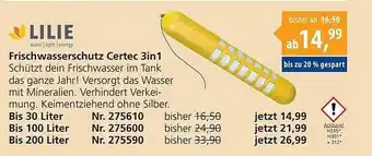 Fritz Berger Lilie frischwasserschutz certec 3in1 Angebot